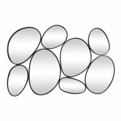 New 🌟 Grayson Lane 35.25-in L X 54-in W Contemporary Oval Black Framed Wall Mirror 🎁 -GRAYSON LANE Sales 2022 330901973 AlternateImage5 l