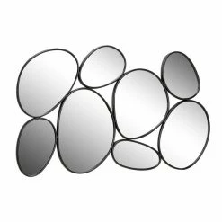 New 🌟 Grayson Lane 35.25-in L X 54-in W Contemporary Oval Black Framed Wall Mirror 🎁