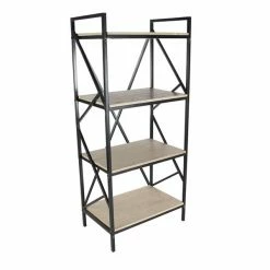 Best Sale ❤️ Grayson Lane 15-in D x 25-in W x 56-in H 4-Tier Decorative Wood Shelves ✨