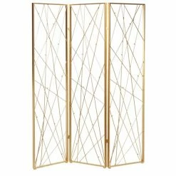 Coupon ⭐ Grayson Lane 3-Panel Gold Metal Folding Glam Style Room Divider 😀