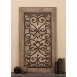 Wholesale ✨ Grayson Lane 46-in H x 26-in W Brown Metal and Wood Ornamental Wall Accent 💯 -GRAYSON LANE Sales 2022 330902001 AlternateImage2 l