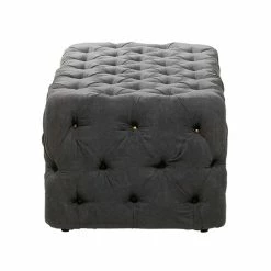 Hot Sale 💯 Grayson Lane Vintage Grey Tufted Wood Accent Bench 🎁 -GRAYSON LANE Sales 2022 330902002 AlternateImage5 l