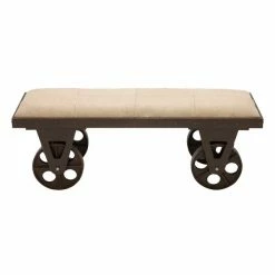 Deals 😍 Grayson Lane Industrial Beige Accent Bench 🎉