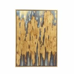 Discount 🎉 Grayson Lane Gold Wood Framed 47-in H x 36-in W Abstract Brown Canvas Painting 😉 -GRAYSON LANE Sales 2022 330902005 AlternateImage5 l