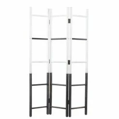 Outlet 🥰 Grayson Lane 3-Panel White Metal and Wood Folding Country Style Room Divider 🧨 -GRAYSON LANE Sales 2022 330902013 AlternateImage5 l