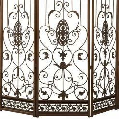 Promo 🎁 Grayson Lane 5-Panel Brown Metal Folding Eclectic Style Room Divider ⌛ -GRAYSON LANE Sales 2022 330902024 AlternateImage4 l