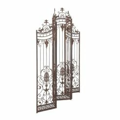 Promo 🎁 Grayson Lane 5-Panel Brown Metal Folding Eclectic Style Room Divider ⌛ -GRAYSON LANE Sales 2022 330902024 AlternateImage5 l