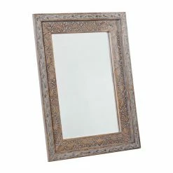 Outlet 😉 Grayson Lane 48-in L X 35.5-in W Vintage Rectangle Brown Framed Wall Mirror 👍 -GRAYSON LANE Sales 2022 330902034 AlternateImage5 l