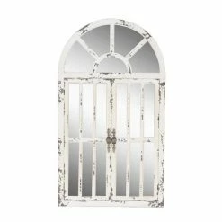 Brand new π Grayson LaneΒ 46-in L XΒ 26-in W Vintage Arch White Framed Wall Mirror π