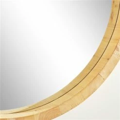 Top 10 👏 Grayson Lane 39.5-in L X 39.5-in W Natural Round Brown Framed Wall Mirror 🌟 -GRAYSON LANE Sales 2022 330902041 AlternateImage3 l