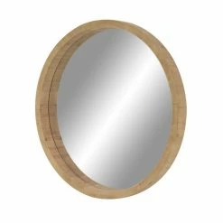 Top 10 👏 Grayson Lane 39.5-in L X 39.5-in W Natural Round Brown Framed Wall Mirror 🌟 -GRAYSON LANE Sales 2022 330902041 AlternateImage5 l