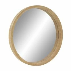 Top 10 👏 Grayson Lane 39.5-in L X 39.5-in W Natural Round Brown Framed Wall Mirror 🌟 -GRAYSON LANE Sales 2022 330902041 AlternateImage6 l