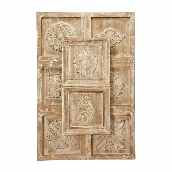 Coupon ⌛ Grayson Lane 48-in H x 32-in W Brown Wood and MDF Vintage Ornamental Wall Accent 👍 5 Coupon ⌛ Grayson Lane 48-in H x 32-in W Brown Wood and MDF Vintage Ornamental Wall Accent 👍 - Image 5