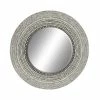 Best Sale 🔔 Grayson Lane 39.19-in L X 39.19-in W Coastal Round Grey Framed Wall Mirror 🎁