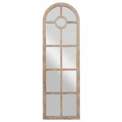 Best reviews of 😉 Grayson Lane 71.88-in L X 22.88-in W Coastal Arch Brown Framed Wall Mirror 🎁