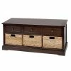Promo 🔔 Grayson Lane Traditional Natural Brown Storage Bench ✔️
