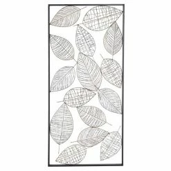 Promo 🛒 Grayson Lane 22-in H x 46-in W Black Metal Contemporary Floral and Botanical Wall Accent 🌟