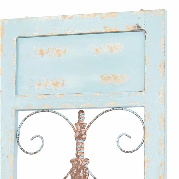 Brand new 🎁 Grayson Lane 47-in H x 14-in W Turquoise Wood and Metal Farmhouse/Rustic Ornamental Wall Accent 😉 4 Brand new 🎁 Grayson Lane 47-in H x 14-in W Turquoise Wood and Metal Farmhouse/Rustic Ornamental Wall Accent 😉 - Image 4