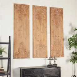 Best reviews of ⌛ Grayson Lane Brown Wood Framed 55-in H x 15.5-in W Abstract Wood Wall Panel 😍 -GRAYSON LANE Sales 2022 330902072 AlternateImage3 l