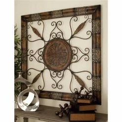 Deals 🌟 Grayson Lane 45-in H x 45-in W Brown Metal Transitional Ornamental Wall Accent 🌟 -GRAYSON LANE Sales 2022 330902076 AlternateImage2 l