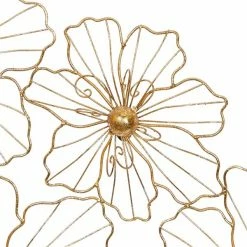 Promo 🧨 Grayson Lane 43-in x 21-in Gold MetalModern Floral Wall Decor 💯 -GRAYSON LANE Sales 2022 330940648 AlternateImage5 l