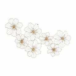Promo 🧨 Grayson Lane 43-in x 21-in Gold MetalModern Floral Wall Decor 💯 -GRAYSON LANE Sales 2022 330940648 AlternateImage7 l