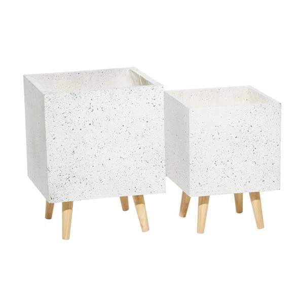 New ๐ Grayson Lane 11.40-in x 15.75-in White Ceramic Planters - Set of 2 ๐ 5 New ๐ Grayson Lane 11.40-in x 15.75-in White Ceramic Planters - Set of 2 ๐ - Image 5