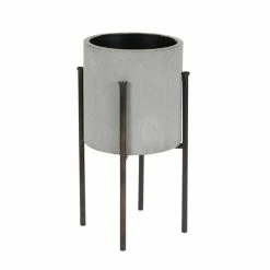 Best Sale 🎁 Grayson Lane 14-in x 23-in Grey Metal Planters - Set of 2 🎁 -GRAYSON LANE Sales 2022 330940659 AlternateImage5 l