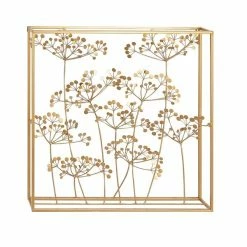 Promo 🤩 Grayson Lane 28-in x 28-in Gold Metal Modern Floral Wall Decor 🎁