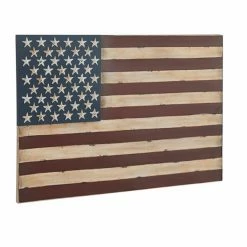 Top 10 💯 Grayson Lane 38-in x 26-in Red Metal Vintage American Flag Wall Decor 🎉 -GRAYSON LANE Sales 2022 330940669 AlternateImage7 l