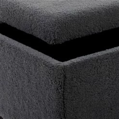 Best Pirce 👍 Grayson Lane Modern Grey Fur/Wood Square Integrated Storage Ottoman ✨ -GRAYSON LANE Sales 2022 330940670 AlternateImage3 l