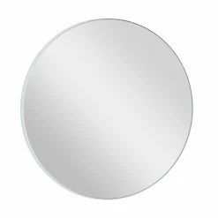 Budget 🔔 Grayson Lane 24-in x 24-in Round White Contemporary Framed Wall Mirror ⌛ -GRAYSON LANE Sales 2022 330940687 AlternateImage5 l