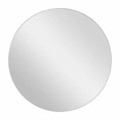 Budget 🔔 Grayson Lane 24-in x 24-in Round White Contemporary Framed Wall Mirror ⌛