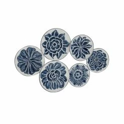 New 🎉 Grayson Lane 21-in x 34-in Blue Iron Farmhouse Wall Art 👍