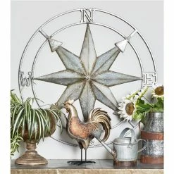 Top 10 💯 Grayson Lane 35-in Silver Metal Farmhouse Wall Decor 👏 -GRAYSON LANE Sales 2022 330940692 AlternateImage2 l