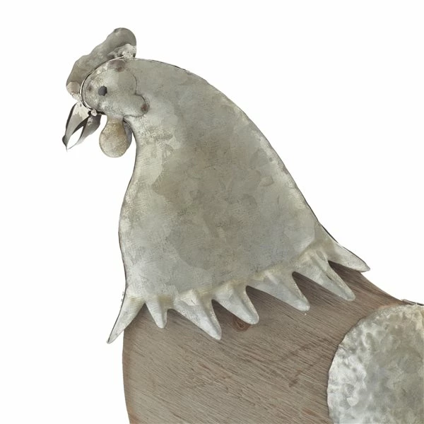 Brand new ✔️ GRAYSON LANE Greyson Lane 16-in x 13-in Silver Rooster Garden Statues - Set of 2 😉 3 Brand new ✔️ GRAYSON LANE Greyson Lane 16-in x 13-in Silver Rooster Garden Statues - Set of 2 😉 - Image 3