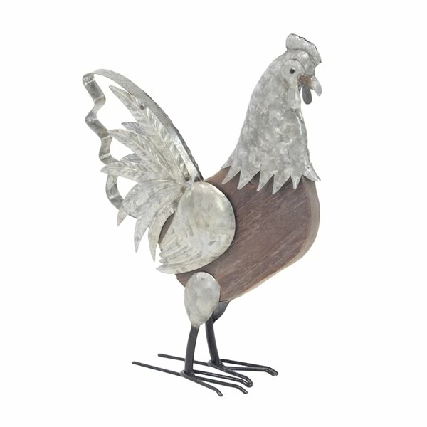 Brand new ✔️ GRAYSON LANE Greyson Lane 16-in x 13-in Silver Rooster Garden Statues - Set of 2 😉 5 Brand new ✔️ GRAYSON LANE Greyson Lane 16-in x 13-in Silver Rooster Garden Statues - Set of 2 😉 - Image 5