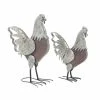 Brand new ✔️ GRAYSON LANE Greyson Lane 16-in x 13-in Silver Rooster Garden Statues - Set of 2 😉