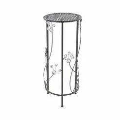 Hot Sale 👏 Grayson Lane 28-in Black Outdoor Round Cast Iron Plant Stands - Set of 3 👏 -GRAYSON LANE Sales 2022 330940698 AlternateImage5 l