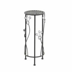 Hot Sale 👏 Grayson Lane 28-in Black Outdoor Round Cast Iron Plant Stands - Set of 3 👏 -GRAYSON LANE Sales 2022 330940698 AlternateImage6 l