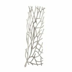 New 🧨 Grayson Lane 10-in x 34-in Silver Aluminum Modern Floral Wall Decor - Set of 2 ✨ -GRAYSON LANE Sales 2022 330940703 AlternateImage8 l
