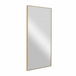 Promo ✔️ Grayson Lane 36-in x 18-in Rectangle Gold Contemporary Framed Wall Mirror 🌟 -GRAYSON LANE Sales 2022 330940704 AlternateImage5 l