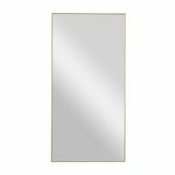 Promo ✔️ Grayson Lane 36-in x 18-in Rectangle Gold Contemporary Framed Wall Mirror 🌟