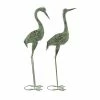 Cheapest ⌛ GRAYSON LANE Greyson Lane 40-in x 14-in Green Flamingo Garden Statues - Set of 2 ✔️