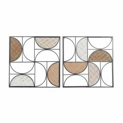 Best Sale ⭐ Grayson Lane 20-in x 20-in Brown Metal Contemporary Wall Decor - Set of 2 🥰