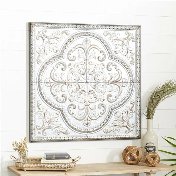 Hot Sale ๐คฉ Grayson Lane 36-in x 36-in Grey Metal Rustic Floral Wall Decor ๐ 2 Hot Sale ๐คฉ Grayson Lane 36-in x 36-in Grey Metal Rustic Floral Wall Decor ๐ - Image 2