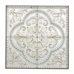 Hot Sale 🤩 Grayson Lane 36-in x 36-in Grey Metal Rustic Floral Wall Decor 🛒