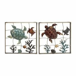 Cheap ⌛ Grayson Lane 20-in x 20-in Gold Metal Coastal Sea life Wall Decor - Set of 2 ✨