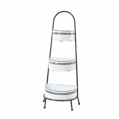 Buy 👍 Grayson Lane 38-in x 15-in White 3-Tier Farmhouse Metal Display Shelving Unit 🎁 -GRAYSON LANE Sales 2022 330940710 AlternateImage3 l