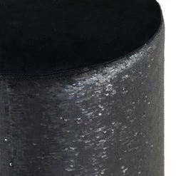 Buy 😍 Grayson Lane Modern Black Polyester/Wood Round Ottoman 🎁 -GRAYSON LANE Sales 2022 330940712 AlternateImage4 l